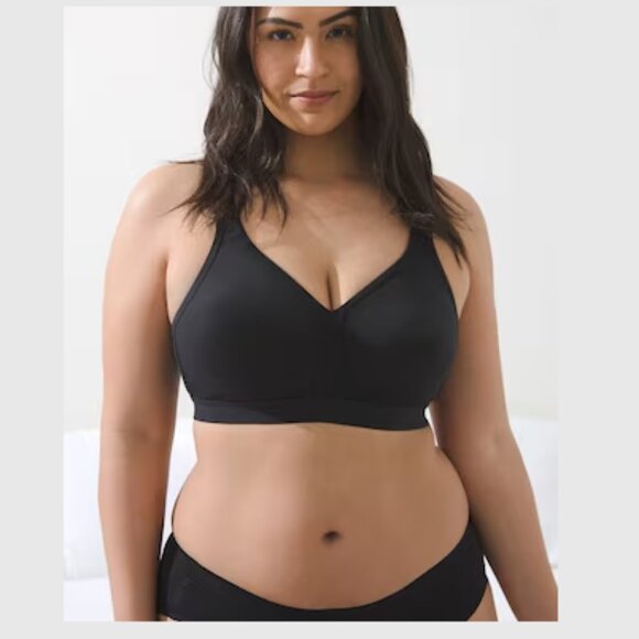 SOMA Embraceable Wireless Unlined FC Full Coverage Bra Black Women's 36DDD 36F - Picture 1 of 11